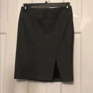Gray Pencil Skirt with sexy slit